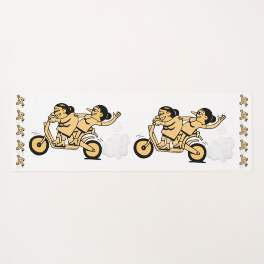 Bikers. Ga ervoor. Yogamat (Achterkant (horizontaal))