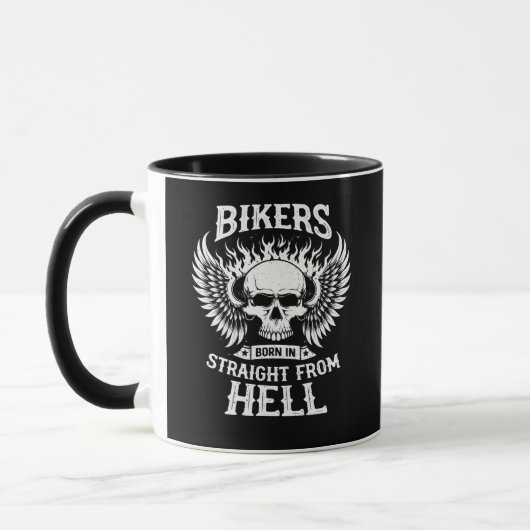 Bikers Geboren In Rechtstreeks Uit De Hel, Mok (Links)