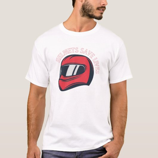 Biker's Lifesaver: Helmprijs T-shirt (Voorkant)