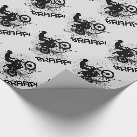 Bikers Motocross Dirt Bikers Mud Splatter Braap Cadeaupapier (Hoek)