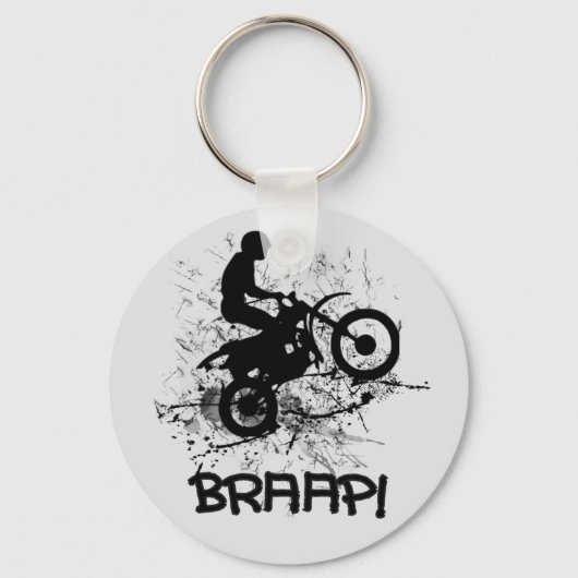 Bikers Motocross Dirt Bikers Mud Splatter Braap Sleutelhanger (Voorkant)