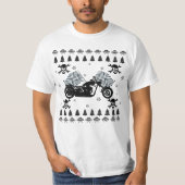 Bikers Motorcycle Skulls Ugly Holiday Sweater T-shirt (Voorkant)