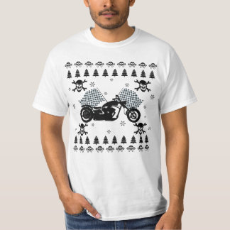 Bikers Motorcycle Skulls Ugly Holiday Sweater T-shirt