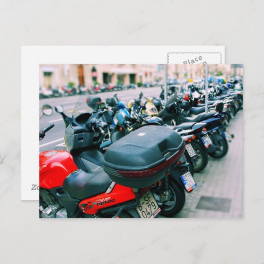 Bikers Row Barcelona Briefkaart (Voorkant / Achterkant)