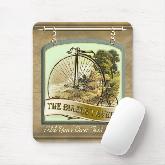 Bikers Tavern Pub Sign Mousepad Muismat (Met muis)