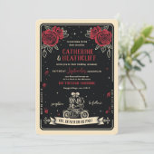 Bikers tot de dood Tarot bruiloft uitnodiging (Staand voorkant)