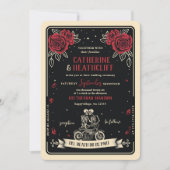 Bikers tot de dood Tarot bruiloft uitnodiging (Voorkant)