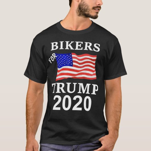 Bikers Trump 2020 vlag T-shirt (Voorkant)