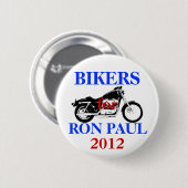Bikers voor de knop Ron Paul Ronde Button 5,7 Cm (Voorkant /achterkant)