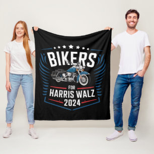 Bikers voor Harris Walz 2024 Harris Waltz 2024 Fleece Deken