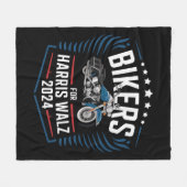 Bikers voor Harris Walz 2024 Harris Waltz 2024 Fleece Deken (Voorkant (Horizontaal))
