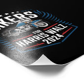 Bikers voor Harris Walz 2024 Harris Waltz 2024 Foto Afdruk (Hoek)
