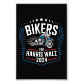 Bikers voor Harris Walz 2024 Harris Waltz 2024 Foto Afdruk (Voorkant)