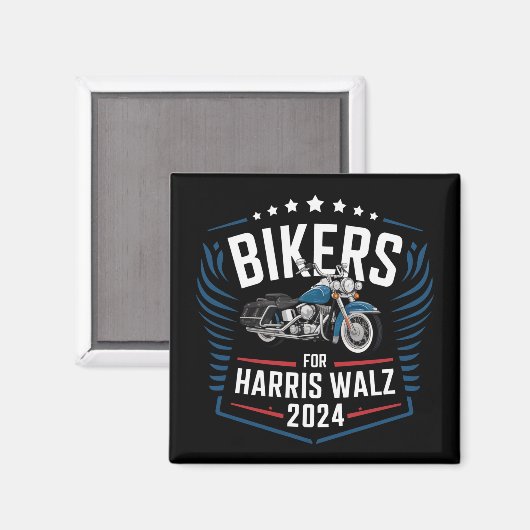 Bikers voor Harris Walz 2024 Harris Waltz 2024 Magneet (Voorkant / Achterkant)