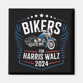 Bikers voor Harris Walz 2024 Harris Waltz 2024 Magneet (Voorkant)