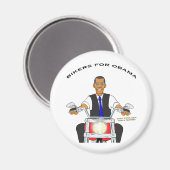 Bikers voor Obama Magneet (Voorkant / Achterkant)