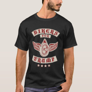Bikers Voor Trump 2020 MC Design op Achterzijde T-shirt