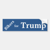 Bikers voor Trump Bumpersticker. Bumpersticker (Voorkant)