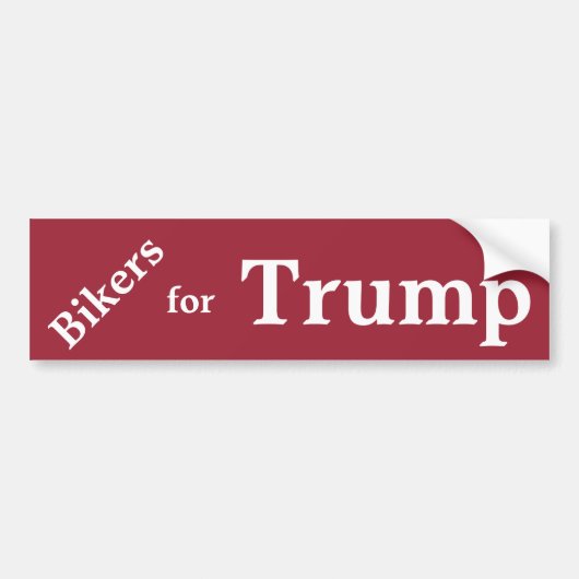 Bikers voor Trump Bumpersticker. Bumpersticker (Voorkant)