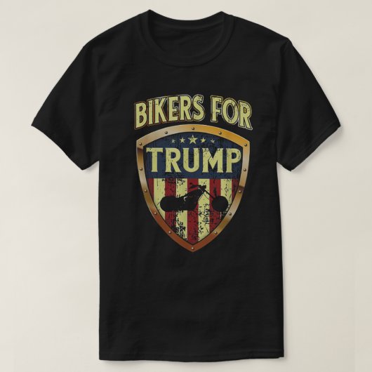 Bikers voor Trump Funny Biker Gift T-shirt (Design voorkant)