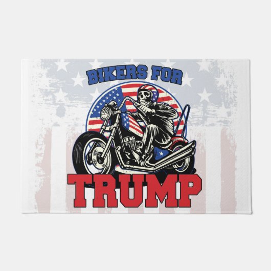 Bikers voor TRUMP-motorfiets voor patriottisch Pre Deurmat (Voorkant)