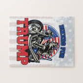 Bikers voor TRUMP-motorfiets voor patriottisch Pre Legpuzzel (Horizontaal)