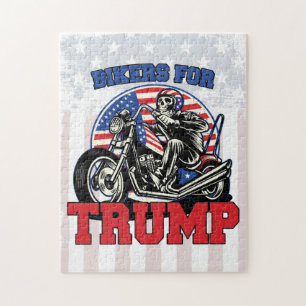 Bikers voor TRUMP-motorfiets voor patriottisch Pre Legpuzzel