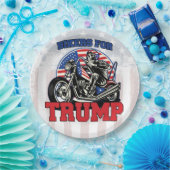 Bikers voor TRUMP-motorfiets voor patriottisch Pre Papieren Bordje (Feest)