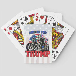 Bikers voor TRUMP-motorfiets voor patriottisch Pre Pokerkaarten