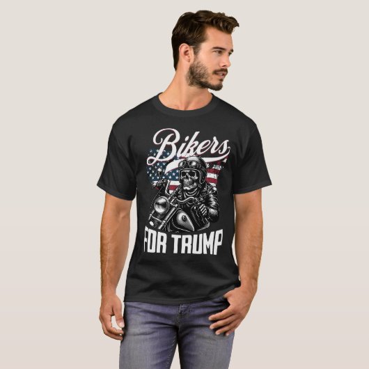 Bikers voor Trump T-shirt (Voorkant volledig)