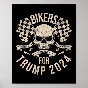 Bikers voor Trump Take America Back Election 2024 Poster