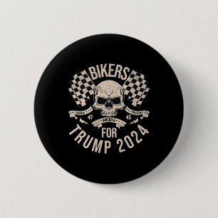 Bikers voor Trump Take America Back Election 2024 Ronde Button 5,7 Cm