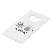 Bikes & Beer! Creditkaart Flessenopener (Voorkant Gekanteld)