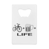Bikes & Beer! Creditkaart Flessenopener (Achterkant)