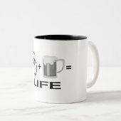 Bikes & Beer! Tweekleurige Koffiemok (Voorkant rechts)