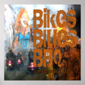 Bikes Blues & BBQ Poster (Voorkant)