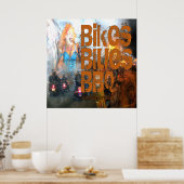 Bikes Blues & BBQ Poster (Keuken)
