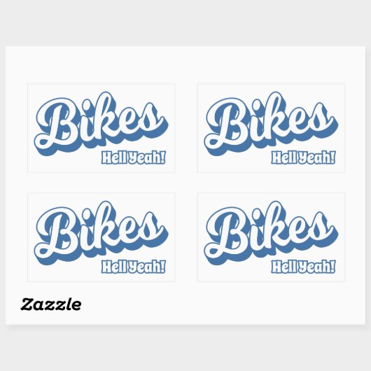 Bikes Hell Ja! Rechthoekige Sticker (Vel)