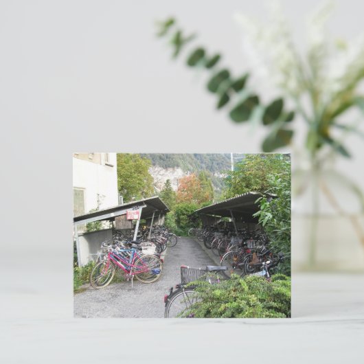 Bikes in Interlocken Briefkaart (Staand voorkant)