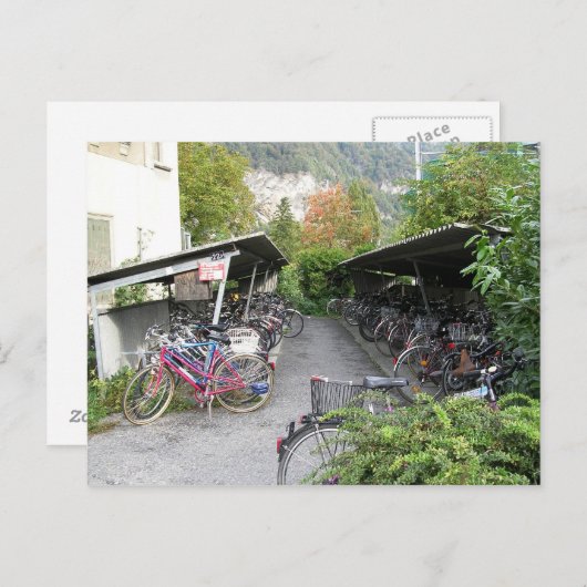 Bikes in Interlocken Briefkaart (Voorkant / Achterkant)