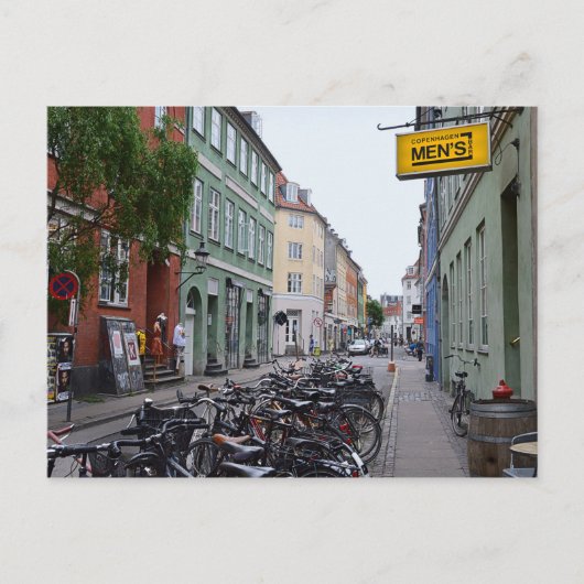 Bikes in Old Copenhagen Street Briefkaart (Voorkant)