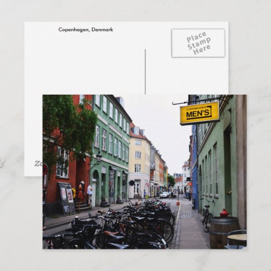 Bikes in Old Copenhagen Street Briefkaart (Voorkant / Achterkant)