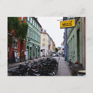 Bikes in Old Copenhagen Street Briefkaart