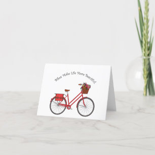 Bikes Make Life More Beautiful - Red Bike Bedankkaart