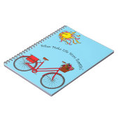 Bikes maken het leven mooier - rood notitieboek (Linkerzijde)