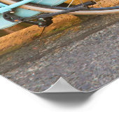 Bikes op een brug in Amsterdam, Nederland Poster (Hoek)