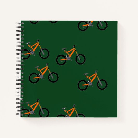 Bikes op groen notitieboek (Voorkant)