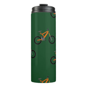 Bikes op groen thermosbeker