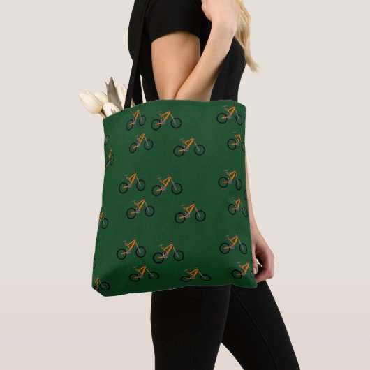 Bikes op groen tote bag (Dichtbij)