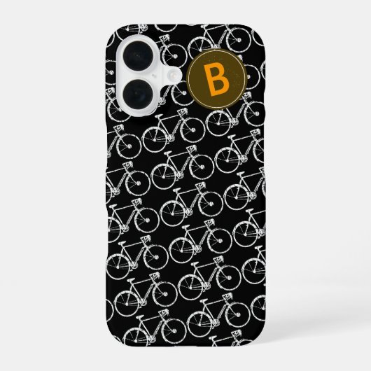 bikes+patroon gepersonaliseerd iPhone 16 hoesje (Achterkant)